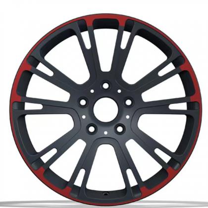 Machine lip Monoblock black forged wheel